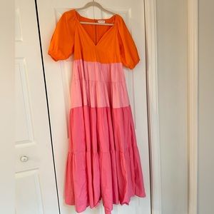 Vestique Colorblock Maxi, Pink/Orange, Size Small, Worn once